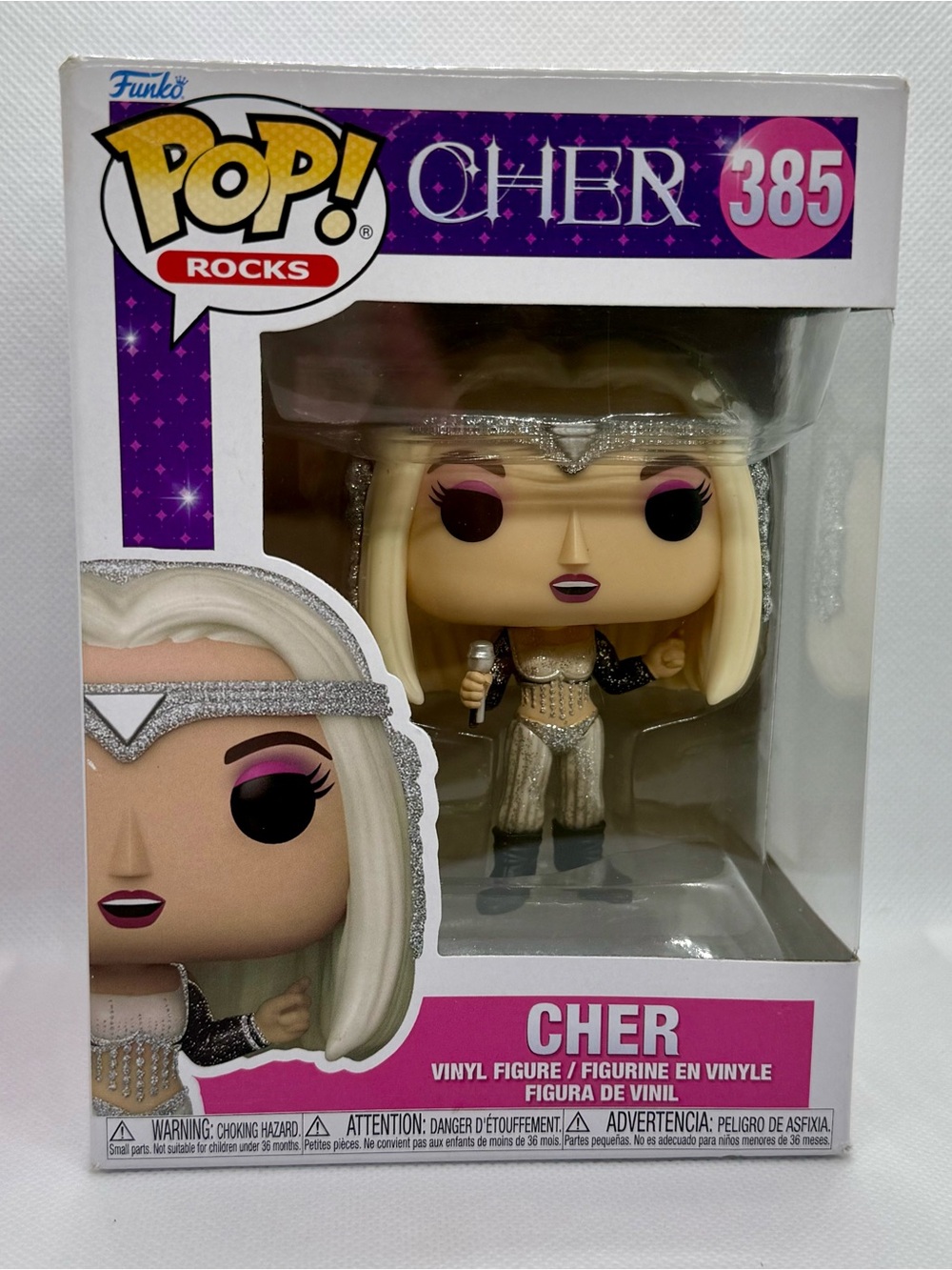 Official Funko Pop Rocks Cher #385 Living Proof Diamond Collection Glitter New